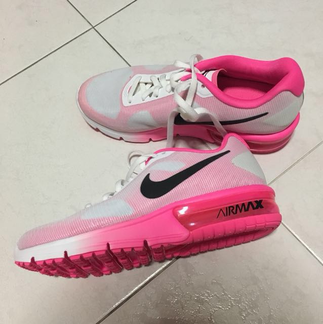 Pink \u0026 white Nike Airmax, Women's 