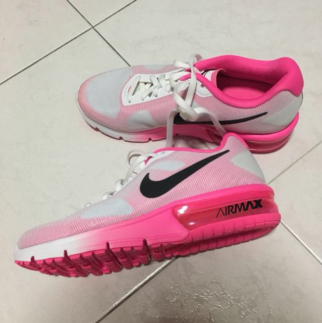 pink and white nike