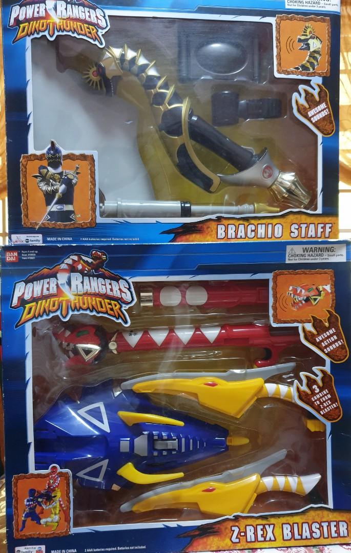 Power Rangers Dino Thunder Z Rex blaster & Brachio Staff, Hobbies