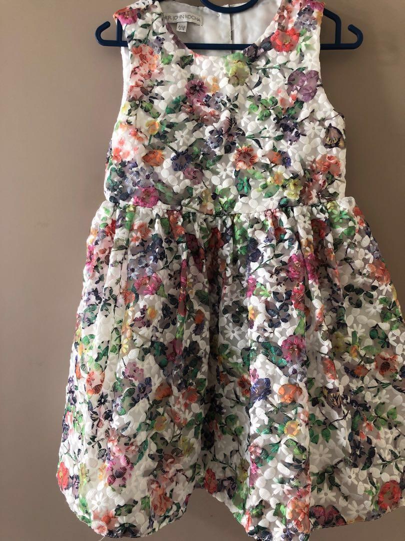 Rjr John Rocha Embroidery Floral Dress Babies Kids Girls