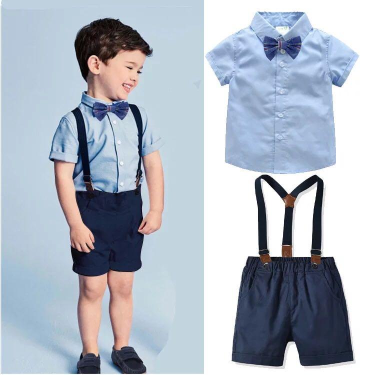 baby boy navy shorts with suspenders