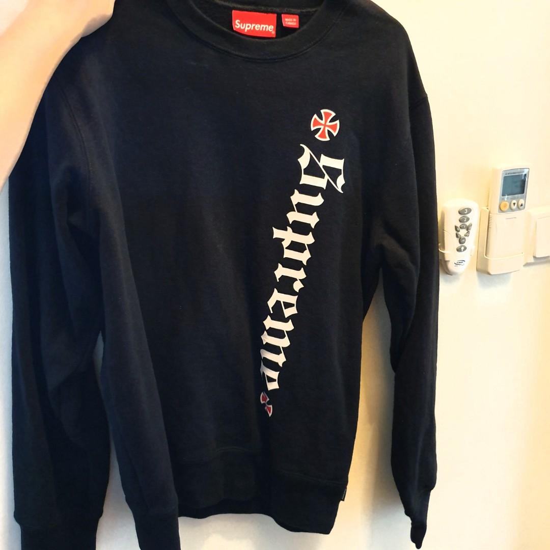 Supreme x hot sale independent crewneck