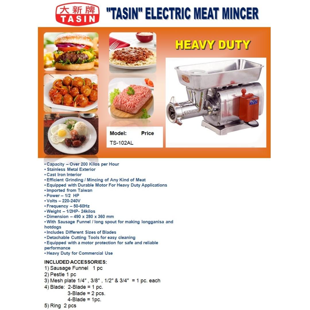 Tasin Electric Meat Grinder TS102AL (Heavy Duty), Everything Else