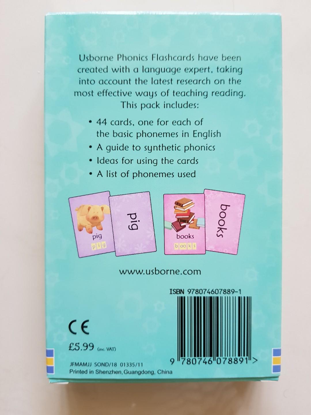 Usborne Phonics Flashcards Box Set Books Stationery Children S
