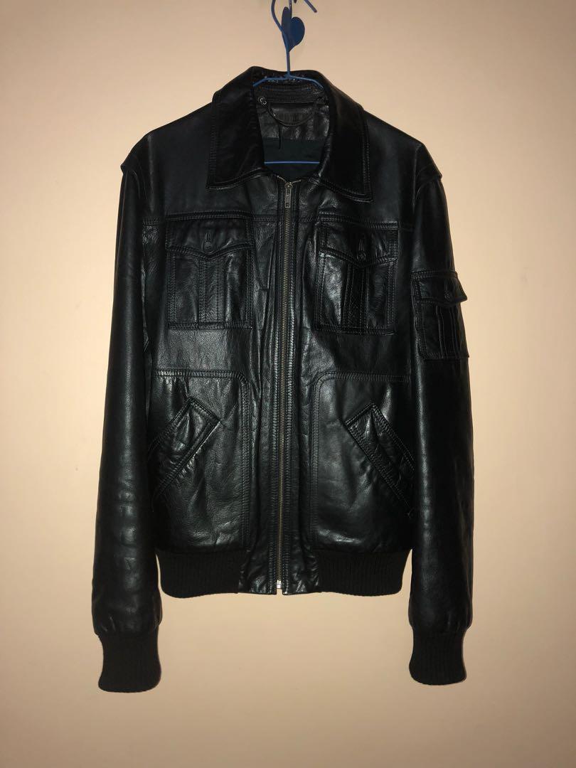 Veronique Branquinho Black Leather Jacket Women s Fashion Coats