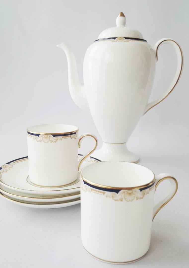 1980s Wedgwood Cavendish Coffee Set, Vintage China, Made in England