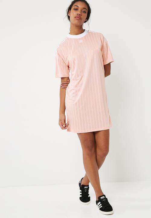 Adidas Trefoil T Shirt Dress [Pink 