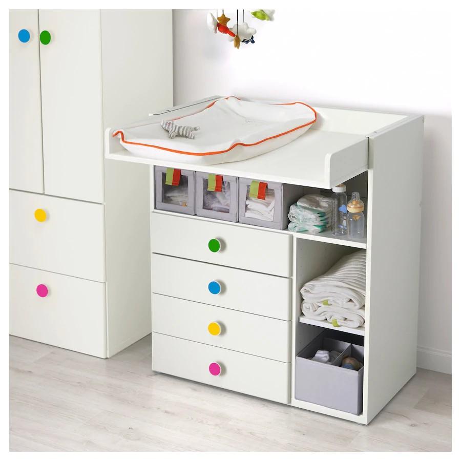 changing table with drawers and cabinet