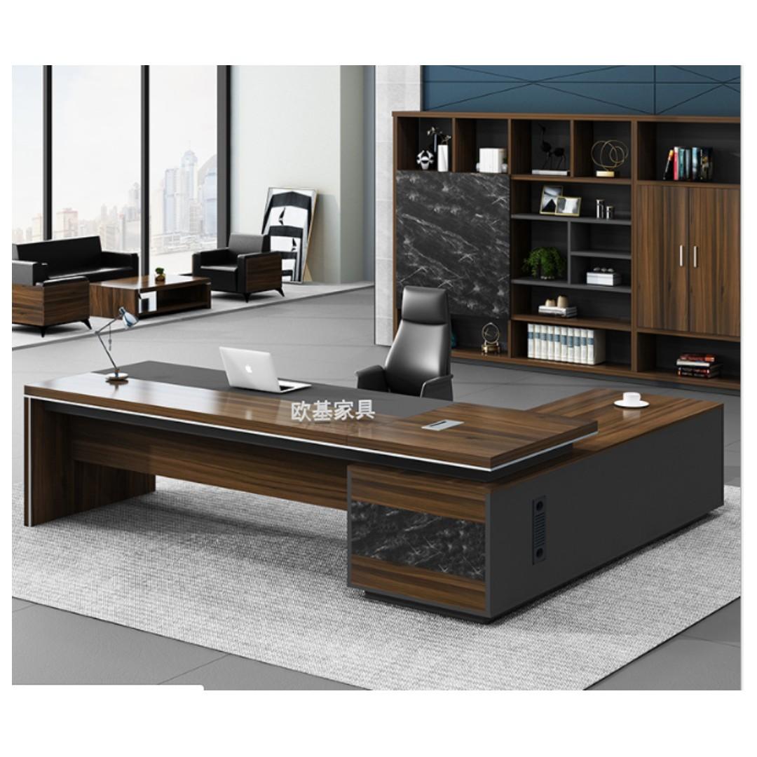 Boss director manager table L Shape office DESK CEO, Furniture & Home ...