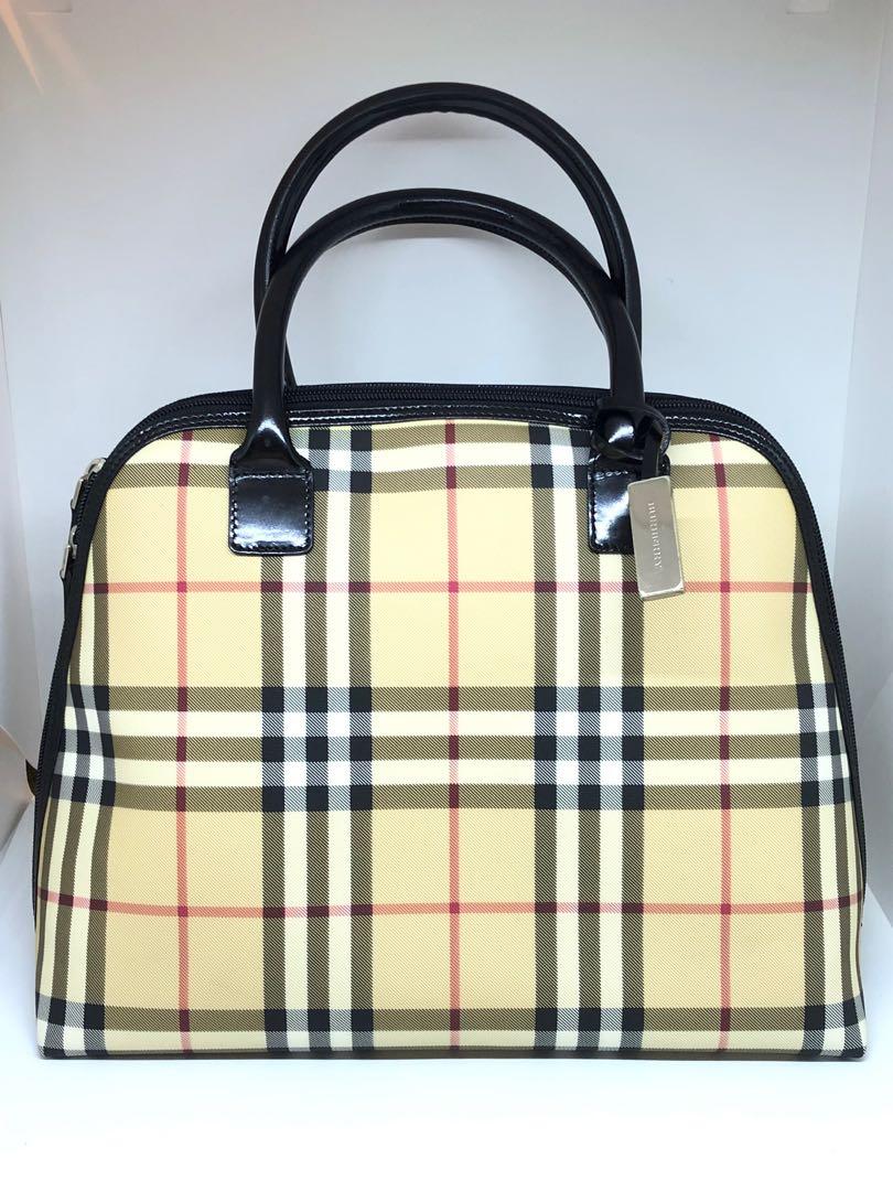 Authentic BURBERRY London Classic Check Alma Bag 