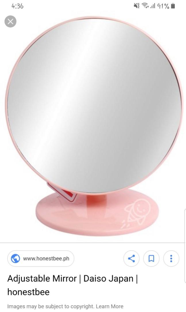 Daiso table mirror (WHITE), Everything Else on Carousell