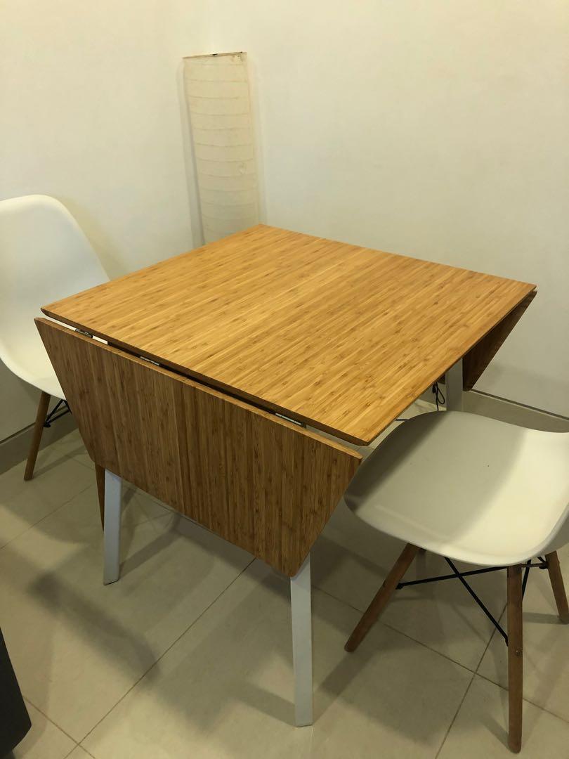 Dining Table - PS (Category: Tables & Sets) located in Singapore. Submitted by clement8585 (Listing ID 227974659, Image 3). Description: Retail up 299$ Convenient for small space Drop leaf table Dim 138/80cm x 106cm x 74cm Pick up from 12may onwards .