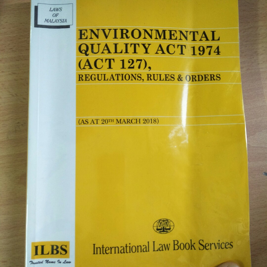 Environmental Quality Act Law Statute Books Stationery Books On Carousell
