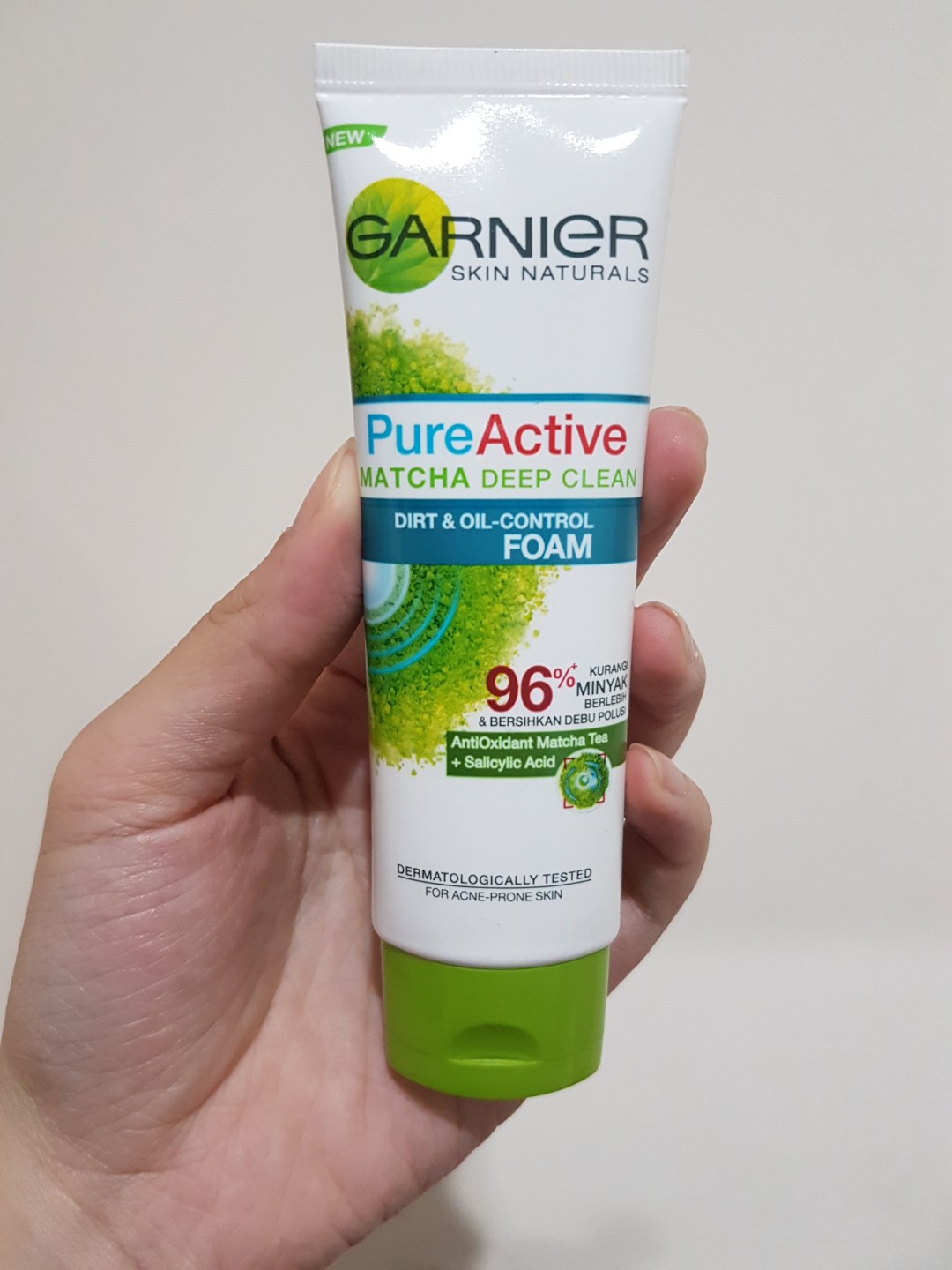 garnier pure active matcha facial foam