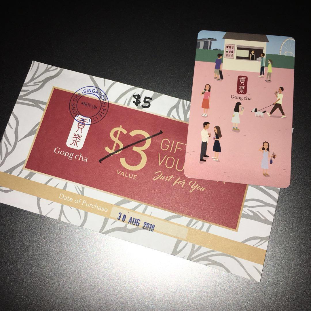 Gong Cha Ezlink 5 Voucher Entertainment Gift Cards Vouchers On Carousell
