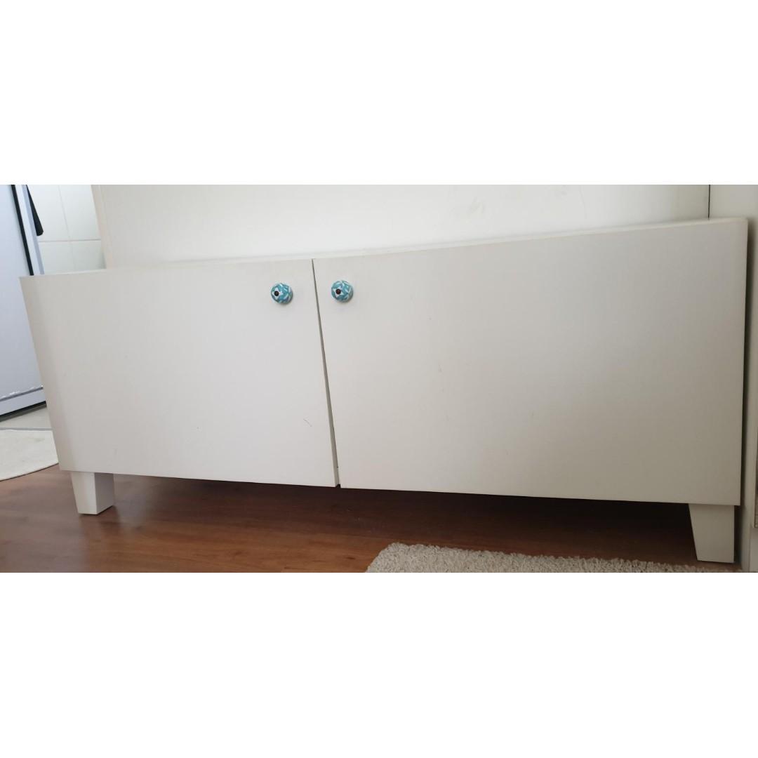 Ikea Tv Console With Zara Home Door Knobs Furniture Shelves Drawers On Carousell