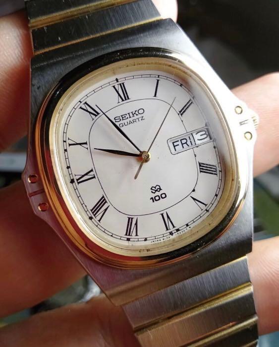 Jam Tangan Seiko SQ 100, Fesyen Pria, Jam Tangan di Carousell