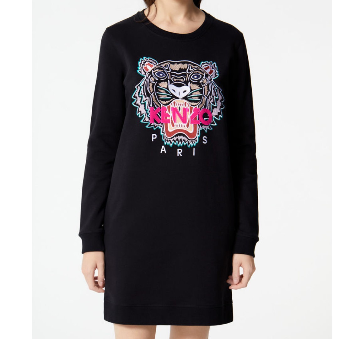 kenzo tiger sweatshirt dress