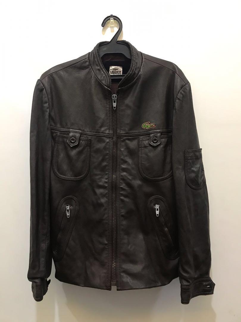 lacoste leather jacket