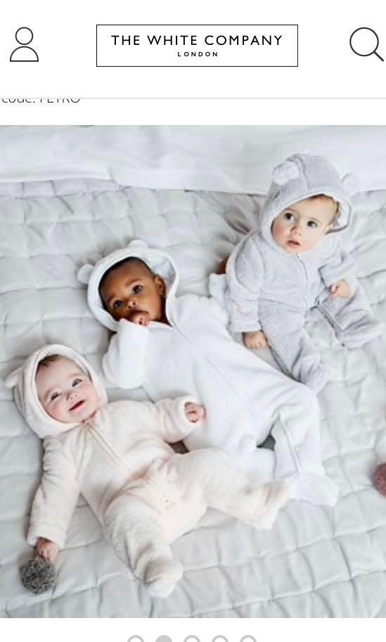 white company fleece romper