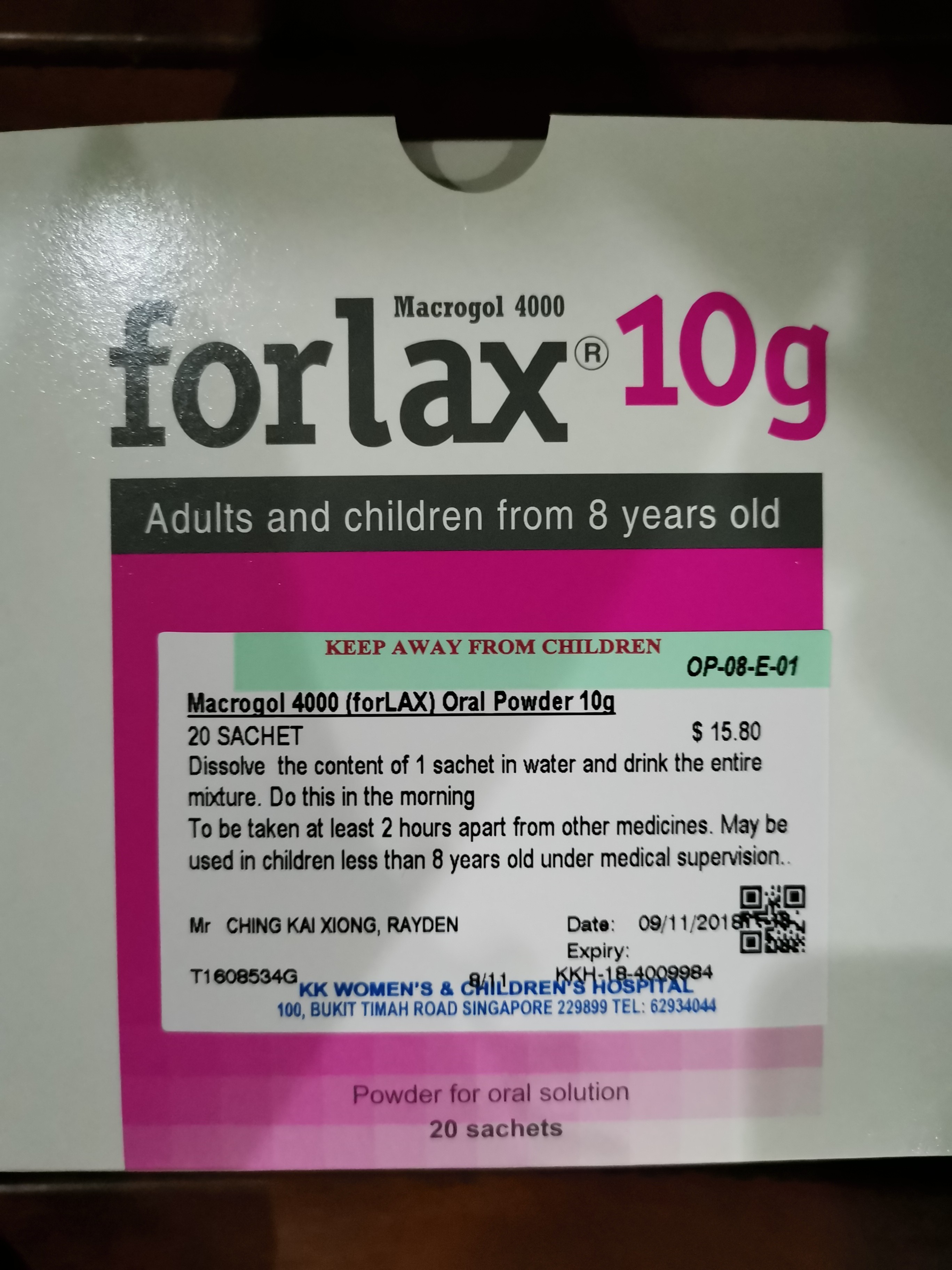 Macrogol 4000 Forlax Oral Powder 10g Babies Kids Nursing Feeding On Carousell