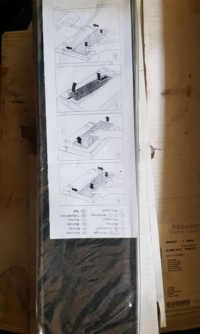 Miele DKF 131 Charcoal cooker hood filter, TV & Home Appliances