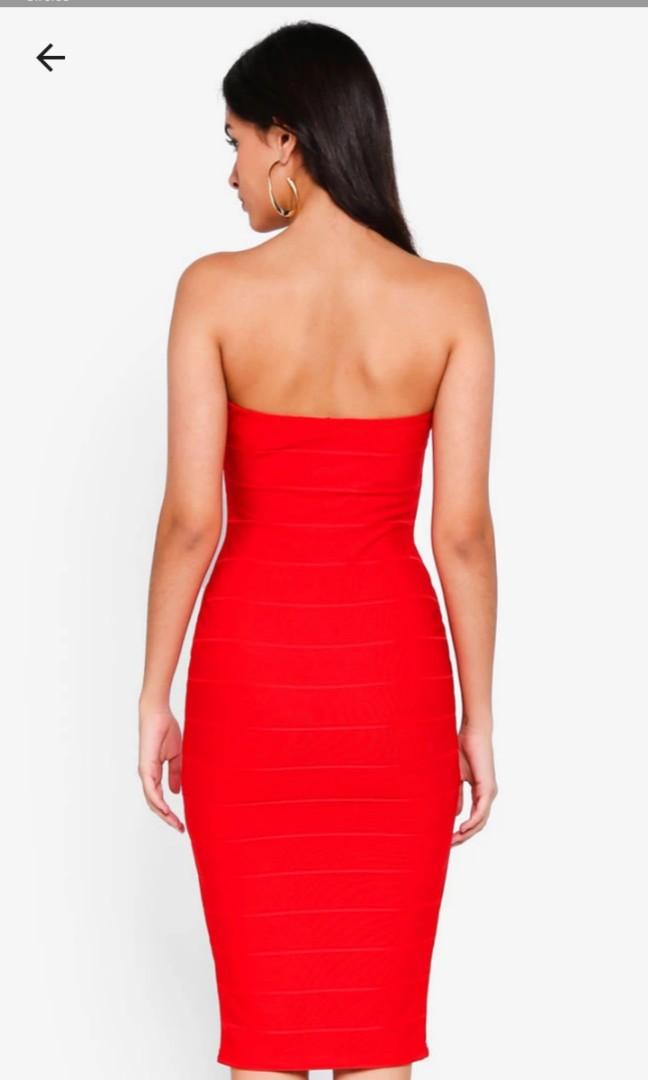 MISSGUIDED Bandeau Bandage Midi Dress Women s Fashion Dresses Sets Dresses on Carousell