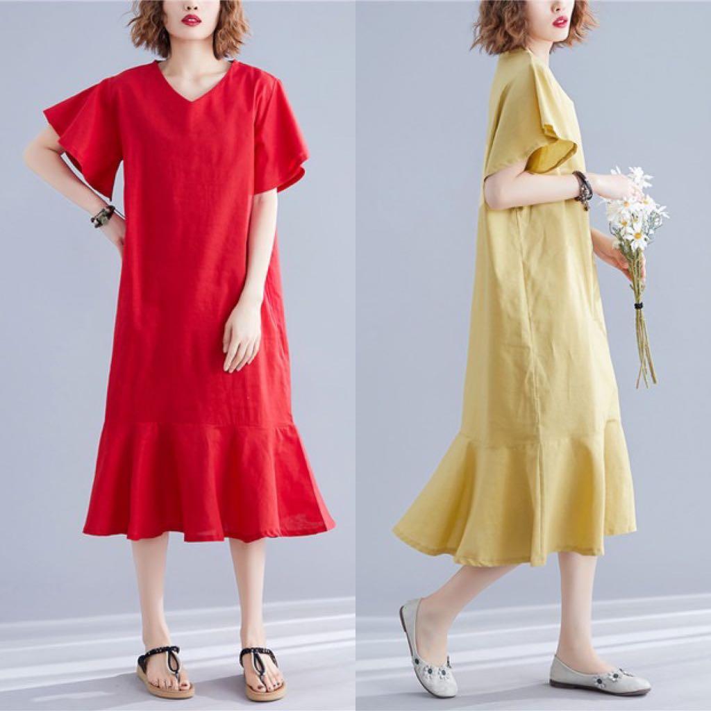 Loose v neck dress clearance