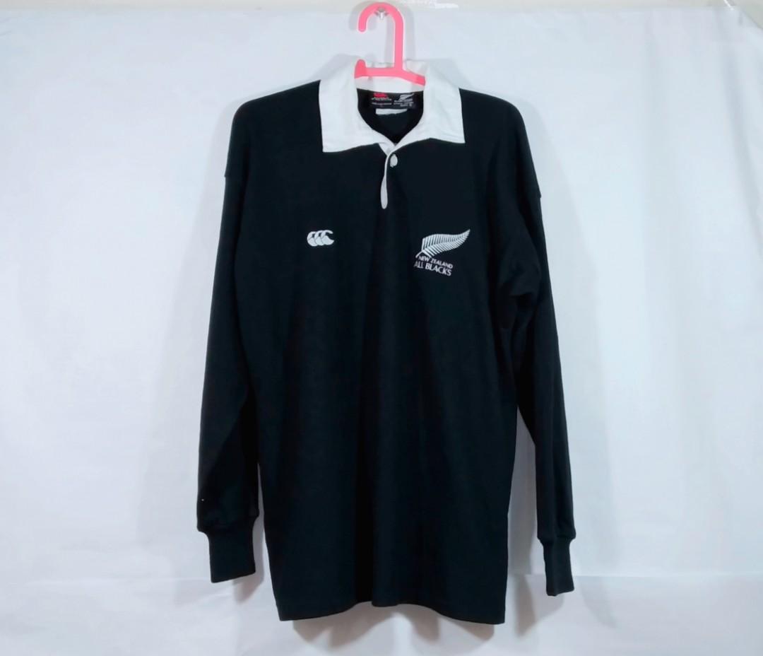 Vintage Canterbury Classic All Black Polo Rugby Steinlager, Men's ...