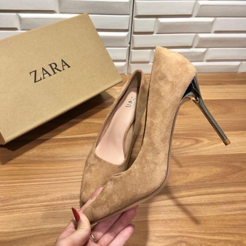 Zara shop suede heels