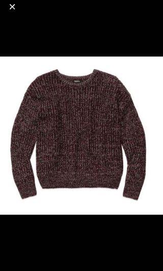 TNA burgundy sweater