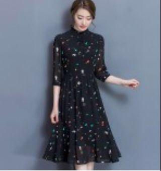 BN Korean Style Chiffon Dress