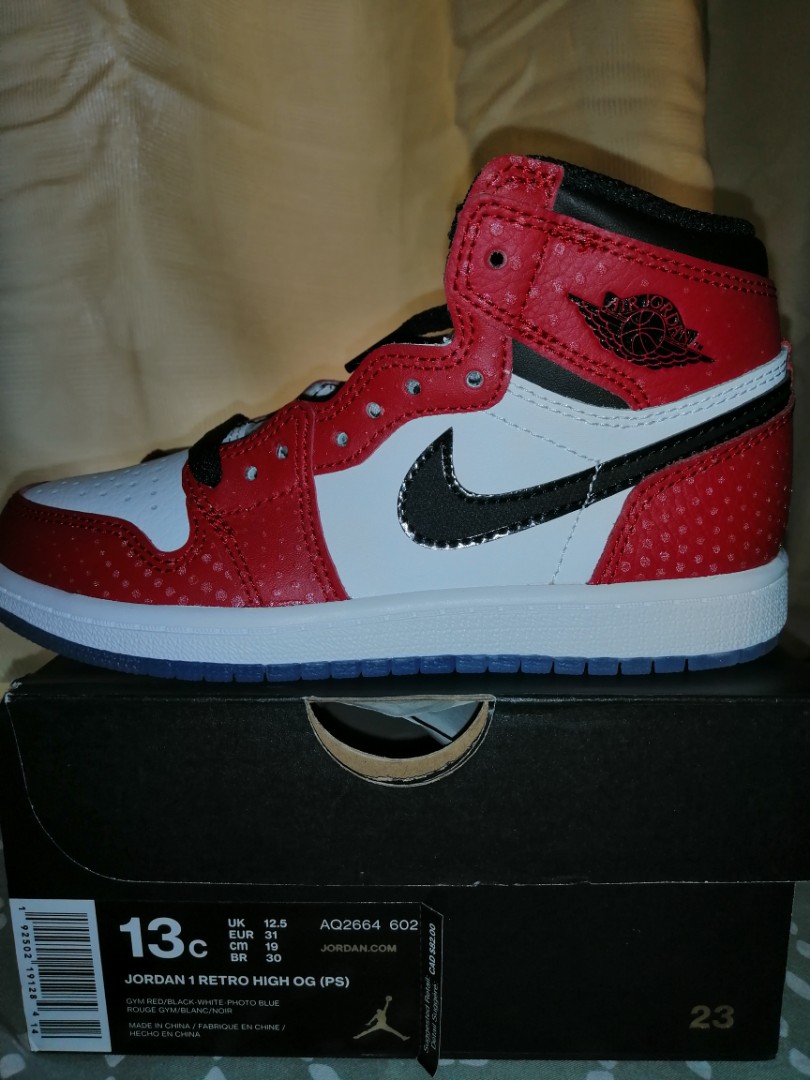 jordan 1 spiderman ps