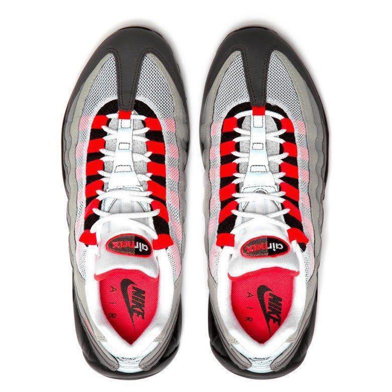 Nike air max 95 - deals men's white/solar red/granite/dust