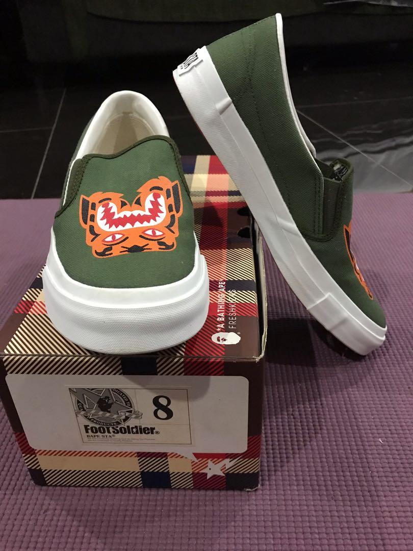 Bape tiger slip on 2025