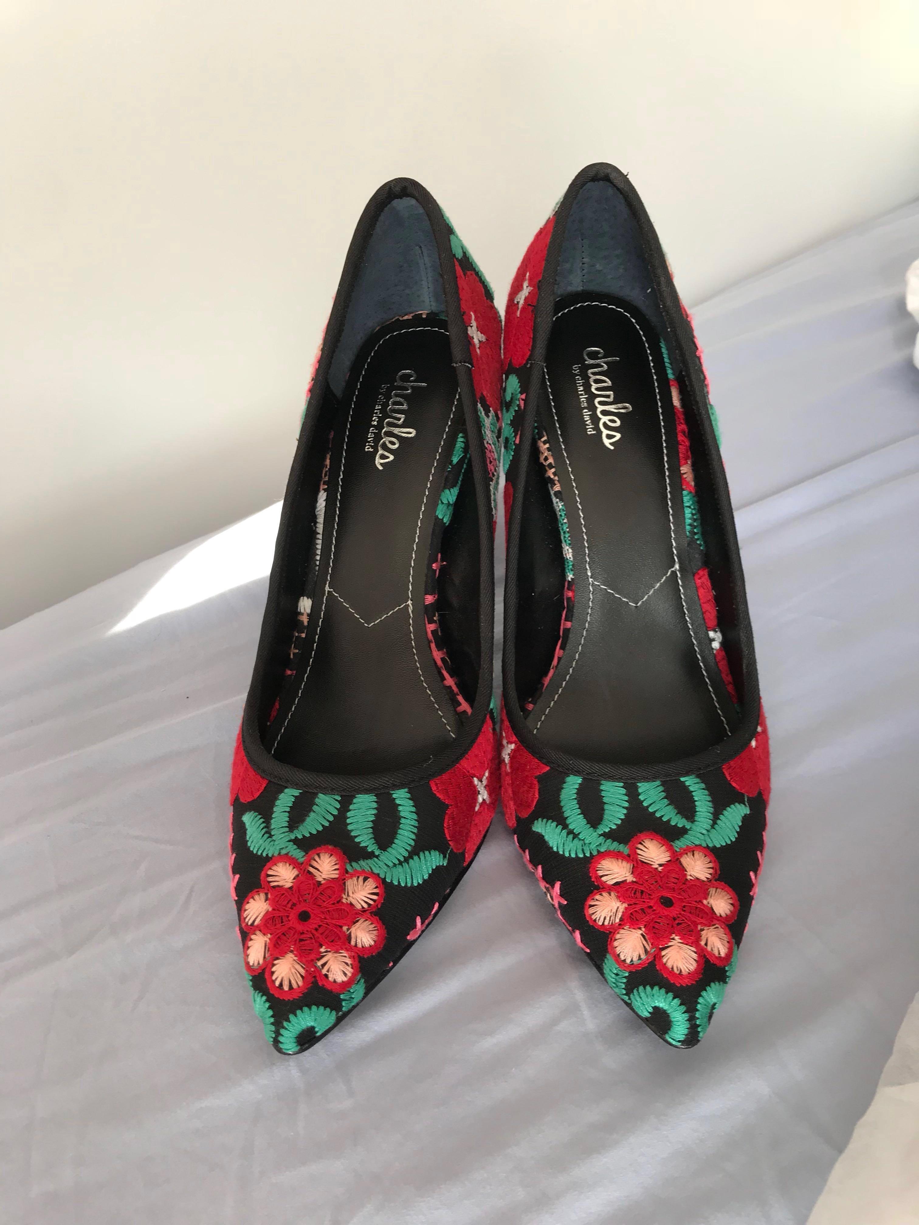 Charles david floral pumps cheap