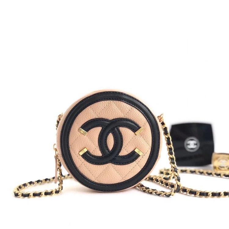 chanel mini round chain bag