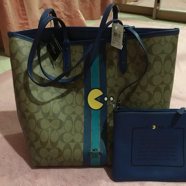 Coach pac man reversible tote shop