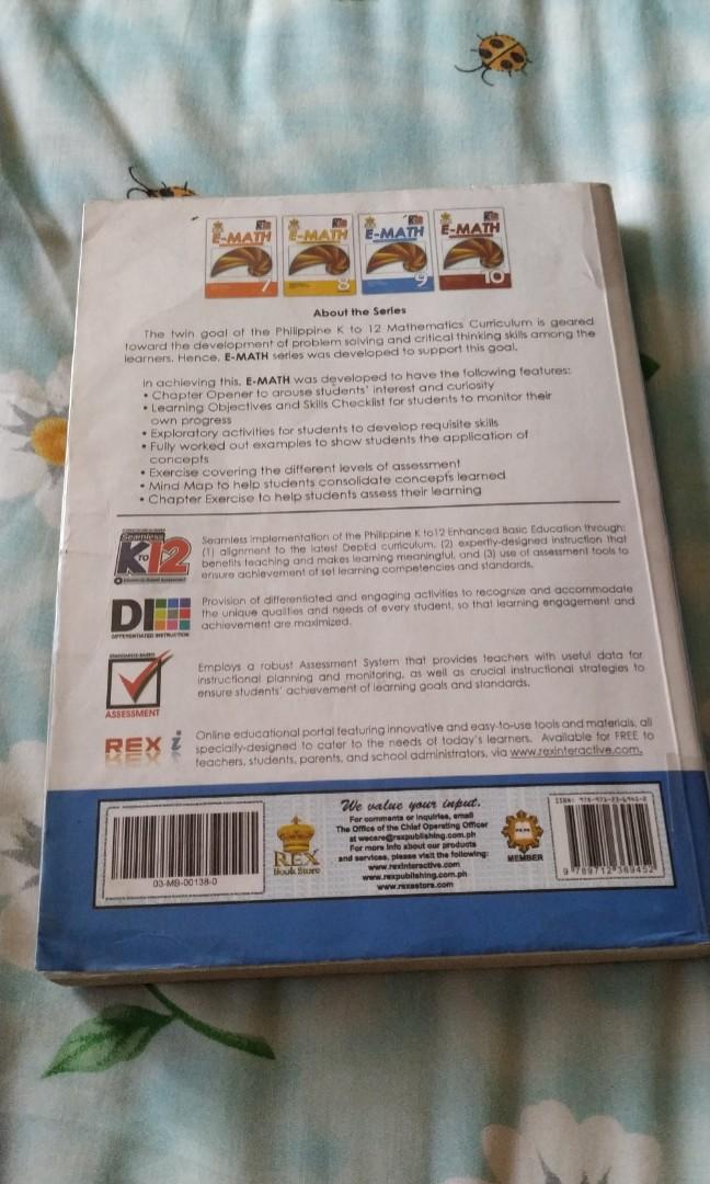 Grade 9 E-Math Textbook (REX) on Carousell