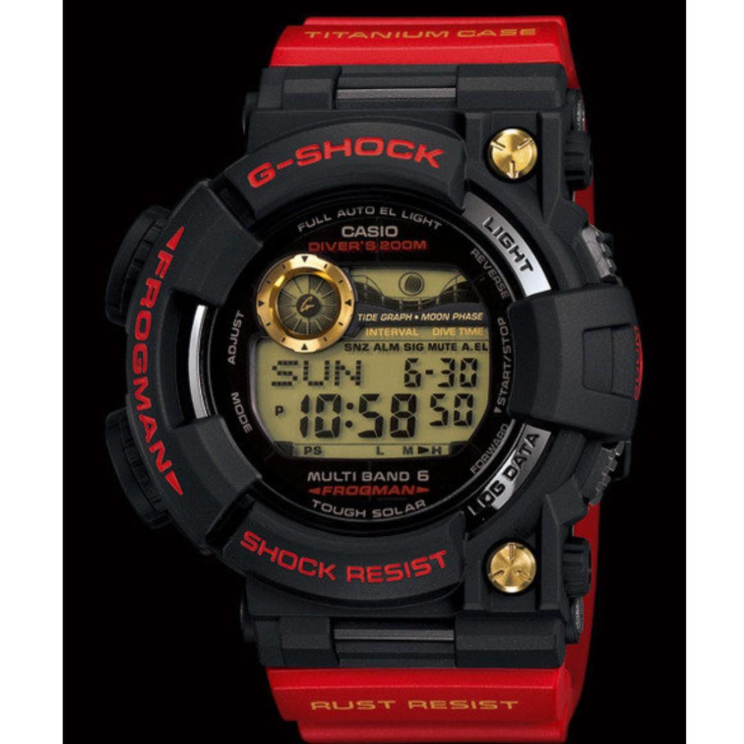 G SHOCK FROGMAN GWF T1030E 30th Anniversary Black Red Men s Watch