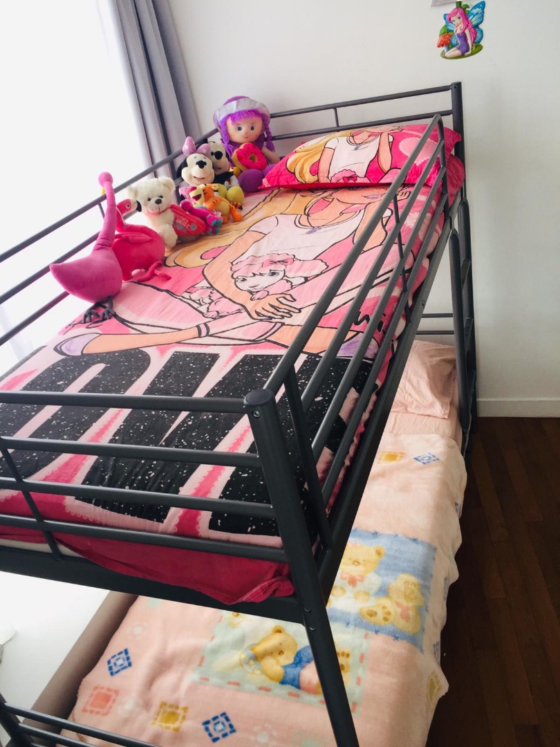 IKEA Bunk Bed with Mattresses, Furniture & Home Living, Furniture, Bed