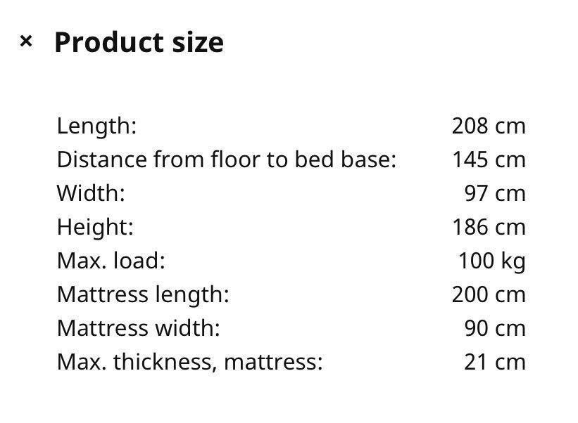 Ikea Svarta Loft Bed Frame, Furniture & Home Living, Furniture, Bed