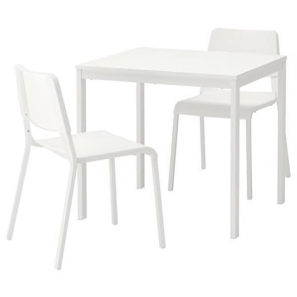 Ikea table & 2 chairs, Furniture & Home Living, Furniture, Tables