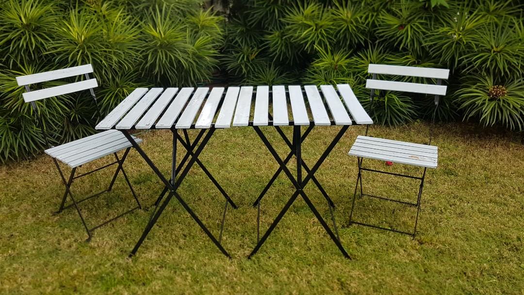 Ikea Tarno Wooden Table X2 And Chair X2 Pale Blue Furniture Tables Chairs On Carousell