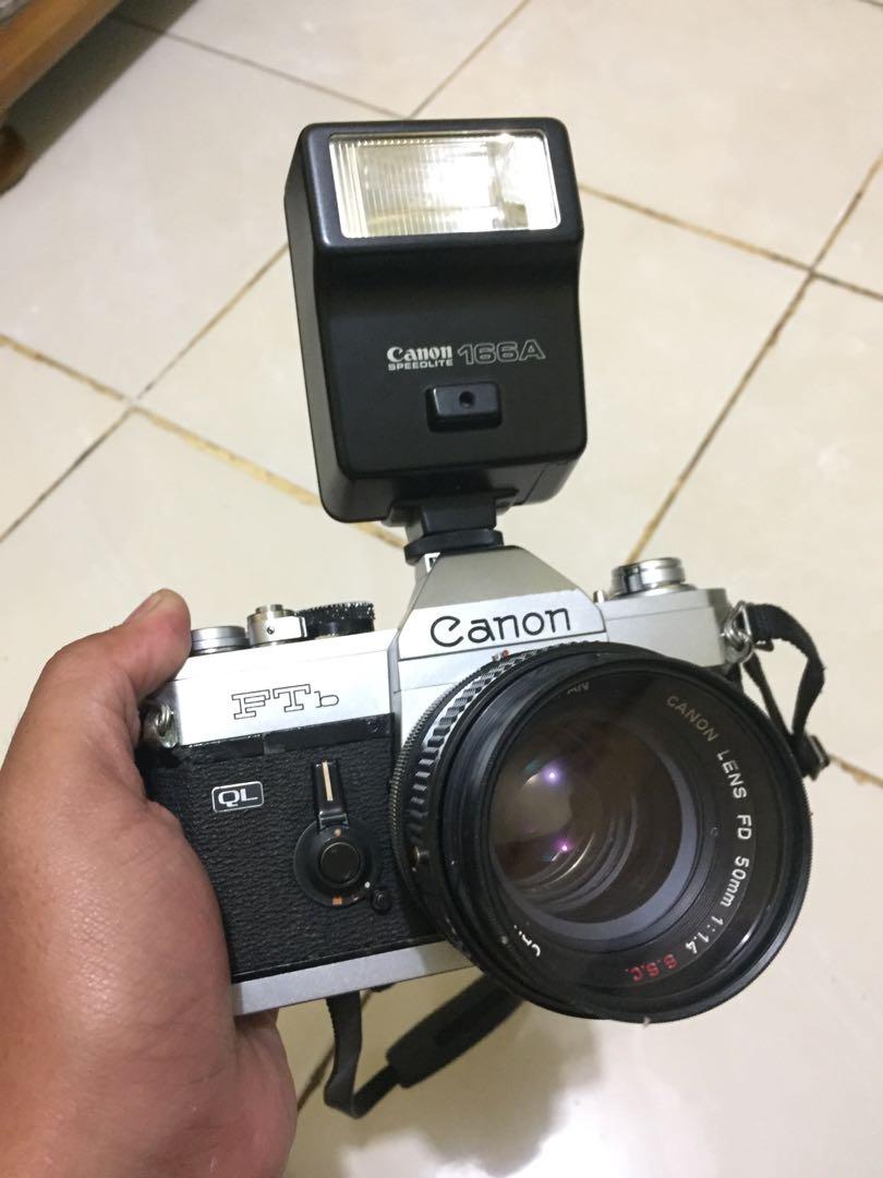 kamera analog canon ftb ql dan lensa canon fd 50mm 1 4 ssc