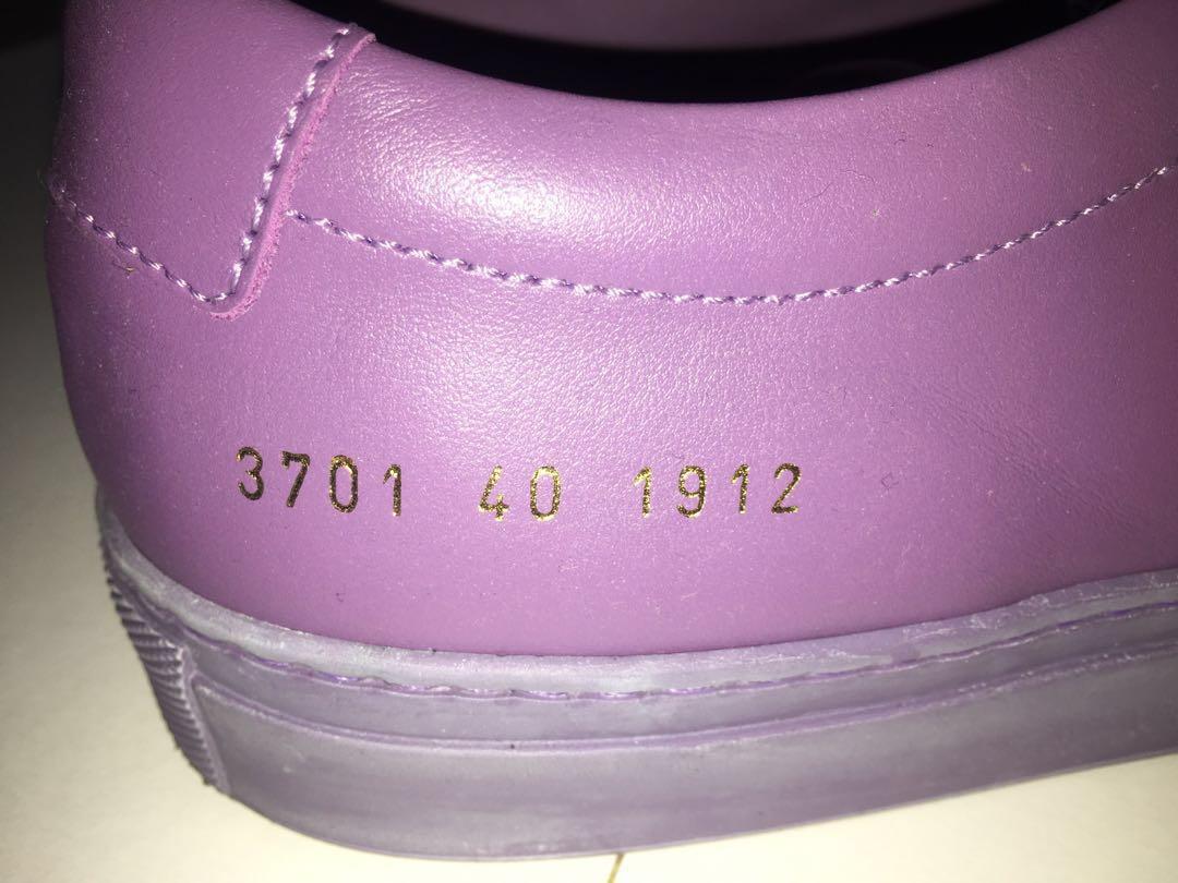 Like New Common Projects Women s Low Achilles 3701 Purple EU 40