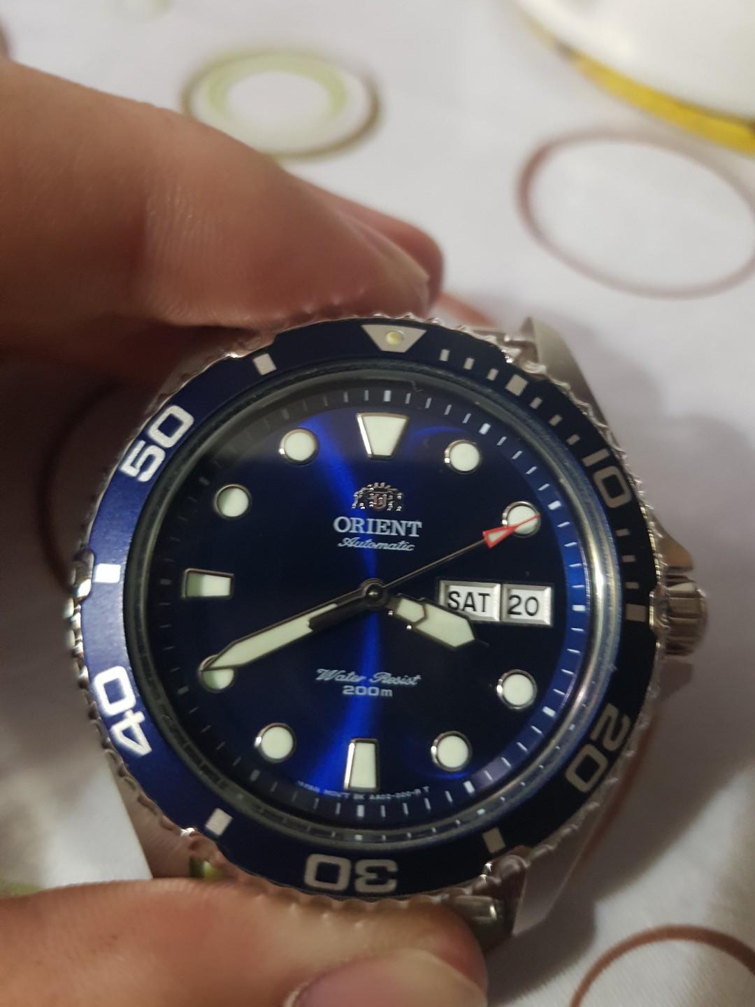 Orient Mako 2 Sunburst Blue Dial Diving Watch Men S Fashion Watches On Carousell