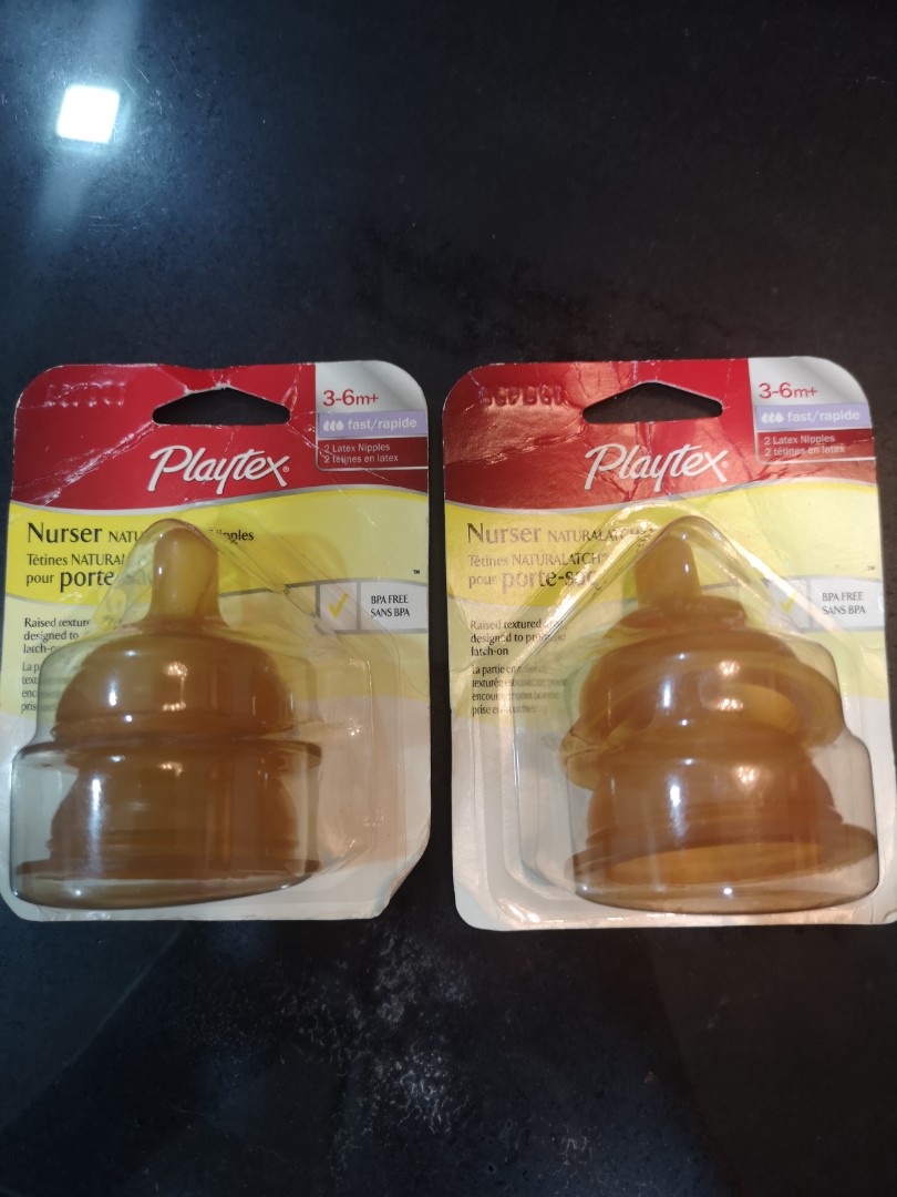 Playtex natural latch nipples/teats, Babies & Kids, Nursing & Feeding