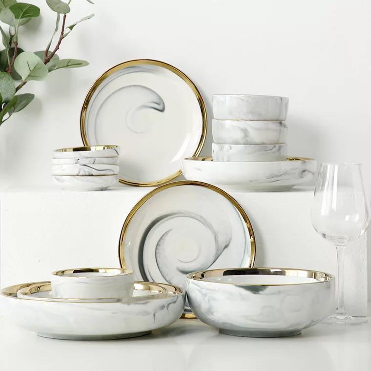 Gold plate on sale set design