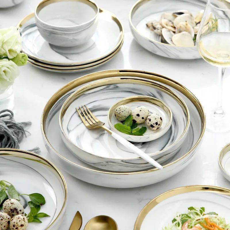 Gold plate on sale set design